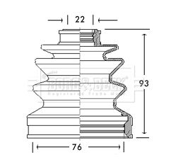 BORG & BECK Paljekumisarja, vetoakseli BCB2738